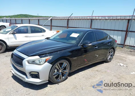 2014 Infiniti Q50 Hybrid Sport z USA, uszkodzony, nr VIN JN1AV7APXEM691910